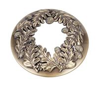MAYJOYDIY Tapa antigua para velas aromáticas, cubierta para quemar uniformemente, piñas de abeto, decoración de latas de velas, accesorios para mujeres, amantes de las velas, velas de bronce