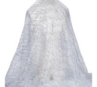 MAYJOYDIY - Tela de lentejuelas onduladas plateadas de 2 m con lentejuelas de doble cara de 1,6 m, tejido de coser brillante para ropa, vestido de noche