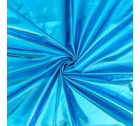 MAYJOYDIY Tela de spandex azul brillante con holograma de 1 × 1,5 m de poliéster brillante spandex tejido elástico para manualidades de Navidad y costura, disfraz, escenario, ropa de rendimiento