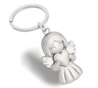 Maykafay Llavero Amigo Hijo Hija Regalos Mujeres Hombres, Llavero Ángel Guardián, Regalo Graduación del Dia del Maestro Regalo de acción de Gracias, Plata
