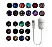 maykawe Proyector de galaxia 2 en 1, luz nocturna de cielo estrellado, luz LED alimentada por USB, cuello de cisne flexible de 360°, proyector de estrellas portátil para dormitorio, techo y coche