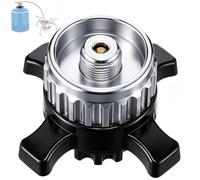Maylatte Adaptador de cartucho de gas compatible con Campingaz CV Easy Clic a EN417 válvula de rosca, adaptador de gas de aleación de metal, conexión hermética para cocinas de camping y exteriores