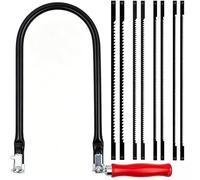 Maylatte Juego de sierra de marquetería de metal, juego completo con arco de sierra de marquetería, 8 hojas (4#6#8#10#), para cortes precisos y trabajos de madera