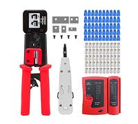 Mayline CAT5 CAT6 Herramientas Kit de Red Profesional RJ45/RJ11/RJ12 Crimping Toolper Cables de Red de Crimpar Mantenimiento del Kit LAN Probador, Cirmpatura Pinza Crimpadora (Gris)