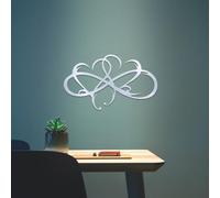 MayLove-US Decoración de pared de metal con corazón, decoración de pared de acero con doble corazón infinito, letrero de pared personalizado, decoración para colgar en la pared para el hogar, al aire