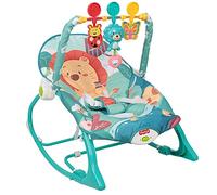 MAYMA Balancín para bebé con vibraciones calmantes, arnés de 3 puntos, columpio eléctrico con función de descanso, cuna de peluche y caja de música, antracita (azul)