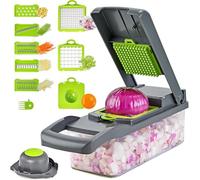 MayMax Cortador multifunción de Verduras 16 en 1 Mandolina de Cocina Profesional