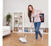 MayMax Mopa Pro Electrica Inalambrica Recargable - Cabezal Giratorio que Captura Suciedad con Microfibra Mas Rapido y Sin Esfuerzo