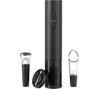 MayMax Sacacorchos electrico 4 en 1, abridor de vino automatico con cortacapsulas, tapon de vacio y vertedor, recargable por USB, para botellas de vino tinto y blanco