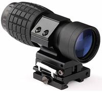 MAYMOC 3X - Lupa de Alcance con Vista abatible a un Lado, desmontaje rápido, Compatible con riel Picatinny Weaver de 20 mm