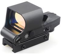 MAYMOC Mira réflex 1x28x40, mira de Punto Rojo con 4 retículas y Montaje en riel Picatinny de 20 mm, alineación Absoluta