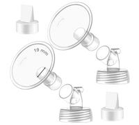 Maymom 2 piezas 19 mm accesorios de extractor de cuello ancho compatible con Spectra S1 y S2, incluye bridas de boca ancha y 2 válvulas, accesorio compatible no original