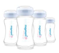 Maymom Botella de almacenamiento de leche de boca ancha con disco de sellado SureSeal, puede reemplazar botellas Spectra S1 S2, 6 piezas, 9Oz/280mL, 4pc