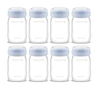 Maymom Botella de almacenamiento de leche materna de cuello ancho de 153.1 g; disco SureSeal notable. Compatible con Spectra S2 Spectra S1 Spectra 9 Plus.