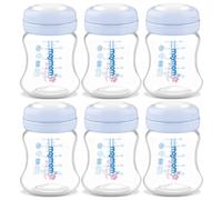 Maymom botellas boca ancha con disco SureSeal, compatibles con Spectra, Motif Luna, Ameda MYA y Bellababy; reemplazo para botellas Spectra S1/S2, 4.7 oz/140 ml, 6 uds