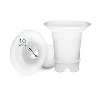 Maymom insertos de brida 10 mm largos, compatible con Medela PersonalFit 24 mm, Spectra 24 mm, Freemie 25 mm, Willow 24 mm y Momcozy 24 mm S9 S10 S12, paquete de 2