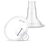 Maymom MyFit escudos pequeños de 36 mm, compatible con Medela PersonalFit, Freestyle, Harmony, Maxi y conector Flex, para conectores de boca ancha o estrecha, paquete de 2
