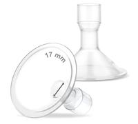 Maymom MyFit escudos pequeños de17 mm, compatible con Medela PersonalFit, Freestyle, Harmony, Maxi y conector Flex, para conectores de boca ancha o estrecha, paquete de 2