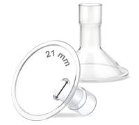 Maymom Myfit - Protectores de 21 mm; compatible con bomba de leche Medela, diseño independiente, armonía, maxi, conector flexible de estilo libre; conectarse a conector ancho/estrecho, 2 piezas