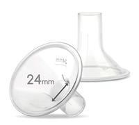 Maymom MyFit Protectores de 24 mm compatibles con Medela PersonalFit, Freestyle y Harmony, para conectores de cuello ancho/estrecho y PersonalFit Flex/Freestyle, 2 unidades