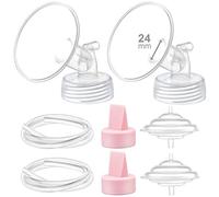 Maymom pieza para sacaleches compatible con Spectra S2, S1 y 9 Plus; accesorio compatible, no original; brida Spectra de 24 mm y válvula duckbill, rosa