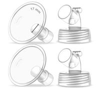 Maymom Piezas de bomba de cuello ancho de dos piezas para bombas Spectra S1/S2; incluye bridas de boca ancha; no brida Spectra original (dos bridas de 17 mm)