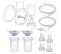 Maymom - Piezas de bomba para Ameda Purely Yours Pumps; incluye membrana de silicona, palo, tubo, brida, reemplaza el kit de piezas de repuesto Ameda, Flange 22 mm