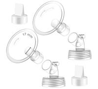 Maymom piezas de extracción de boca ancha de 17 mm y dos piezas compatibles con Spectra S1 y S2; incluye 2 válvulas y embudos de boca ancha; piezas no originales compatibles
