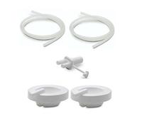 Maymom Piezas de tubo para bombas Ameda Purely Yours (2 tubos con tapas/conector); puede reemplazar el tubo Ameda, el conector de tubo Ameda y las tapas blancas Ameda