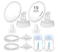 Maymom - Piezas para extractor de leche compatibles con Spectra S2 S1 - Kit de repuesto con tetina de 19 mm, válvula de caño de pato, manguera, biberón, protector antirretorno - No original