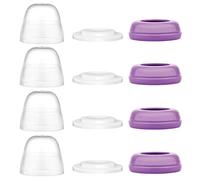 Maymom tapa domo, tapa superior y disco sellador compatibles con biberones Lansinoh y Momma; piezas compatibles no originales Lansinoh para Signature Pro, Smartpump y extractores manuales