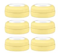 Maymom tapas roscadas tipo travel con disco escribible, compatibles con botellas Avent y Maymom de boca ancha; reemplazo de anillo y disco Avent Natural, 6 uds, amarillo