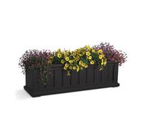 MAYNE Caja para Ventana, Polietileno, Negro, 3 pies