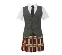 MaYng Disfraz de anime Aihara Mei para mujer, uniforme de Halloween, traje de marinero, trajes verdes (mujer-XS)