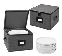 Mayniu Contenedores de almacenamiento de China con carcasa dura, platos de carga de 13 pulgadas, recipientes de almacenamiento para platos, vajilla apilable con 24 separadores de fieltro (paquete de