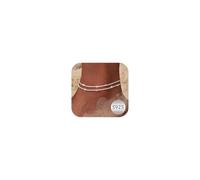 Maynor Tobillera para mujer de plata 925 de oro con colgante de corazón, cadena ajustable apilable para niñas, hecha a mano, joya de verano para la playa, regalo, Sin gemas
