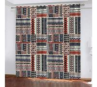 MAYNUO Cortinas Dormitorio Juvenil 3D Estilo De Rayas Vintage Termicas Aislantes Frio Y Calor Cortina Opacas, Opacas 140x240 Cm con Ojales para Ventanas Habitación Niño Salon