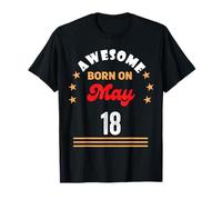 Mayo 18 Cumpleaños Impresionante Nacido el 18 de Mayo Vintage Camiseta