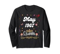 Mayo 1967 Reina Desde Mayo 1967 Cumpleaños Niña Mujer Manga Larga
