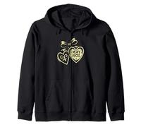 Mayo 1975 Vintage Corazón Locket Cumpleaños Throwback Tattoo Art Sudadera con Capucha