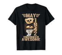 Mayo 84 Cumpleaños Hombres Mujeres 1942 Impresionante Oso de Peluche Camiseta
