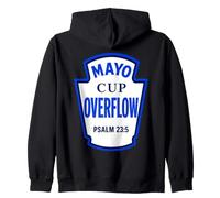 Mayo Cup Overflow Salmo 23:5 Condimentos de Juego de Palabras de Comida Cristiana Sudadera con Capucha