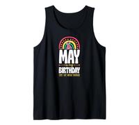 Mayo es mi cumpleaños, sí, Todo el Mes, Boho Rainbow Camiseta sin Mangas
