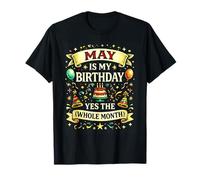 Mayo es mi cumpleaños si Todo el Mes Retro Old School Camiseta