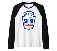 Mayo Light Shine for Jesus Matthew 5:16 Condimentos Cristianos Camiseta Manga Raglan