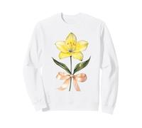 Mayo Mes De Nacimiento Amarillo Lirio Acuarela Floral Flor Sudadera