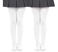 Mayoii Mallas térmicas para niñas, leggings térmicos con forro polar para invierno, cálidos, opacos, suaves, elásticos, para clima frío (Reino Unido, edad, 3 años, 4 años, regular, 2, blanco (paquete