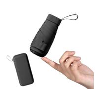 Mayoii Mini Paraguas con Protección UPF50+, Ligero y Compacto para Mujeres y Niños, Portátil UV con Caja de Almacenamiento, 6 Varillas Pequeño para Bolso de Mano