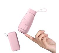 Mayoii Mini Paraguas con Protección UPF50+, Paraguas Bolsillo Compacto Ligero UV Portátil con Caja de Almacenamiento para Mujeres Tamaño de Bolso de Mano