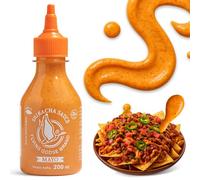 Mayonesa cremosa con Sriracha picante, Salsa Sriracha Mayo, Condimento con toque Picante, Flying Goose, Sin Gluten, Mezcla Sriracha y Mayonesa, Ideal en hamburguesas y cocina asiática, 200 ml